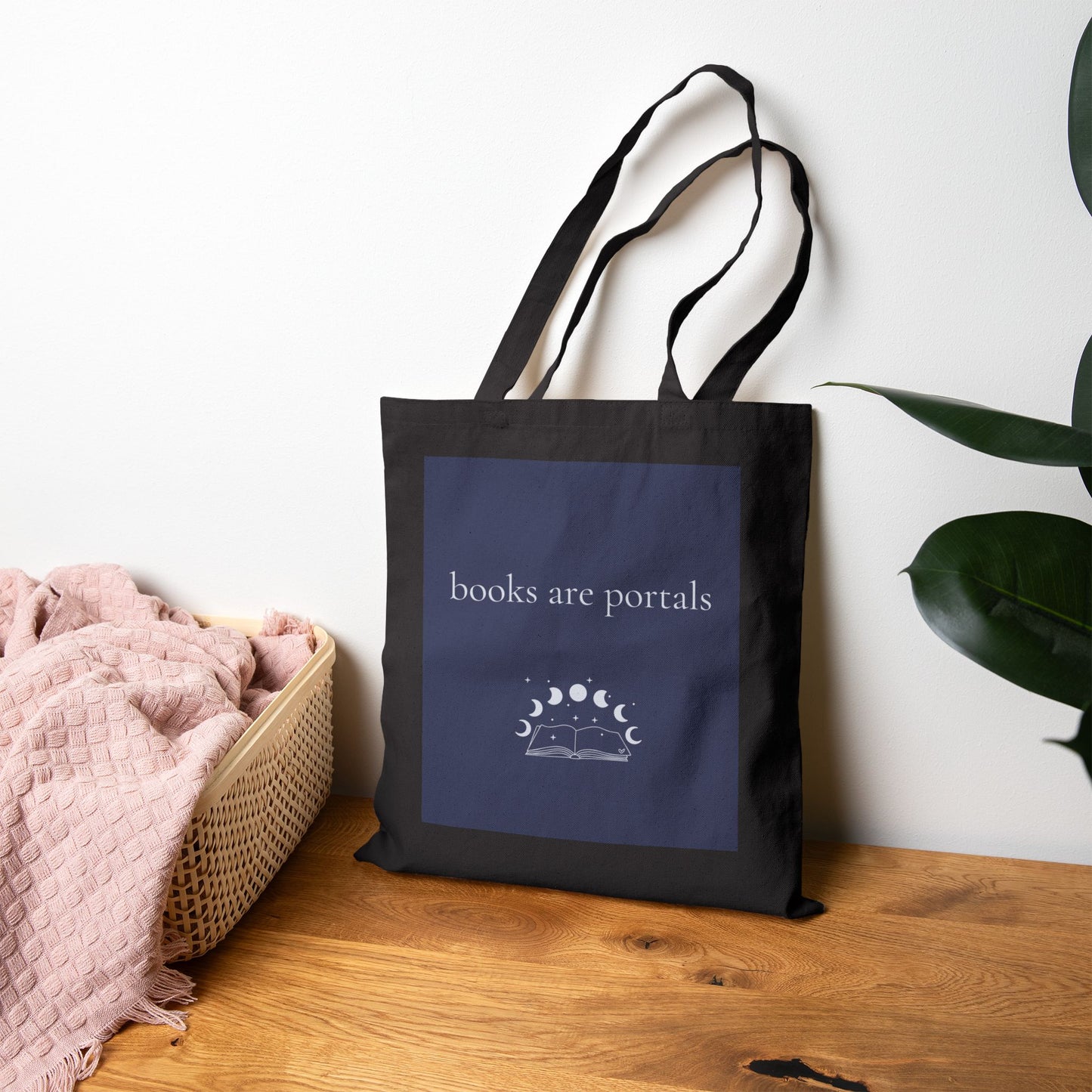 Books are Portals Tote Bag - Fantasy Book Lover Canvas Tote