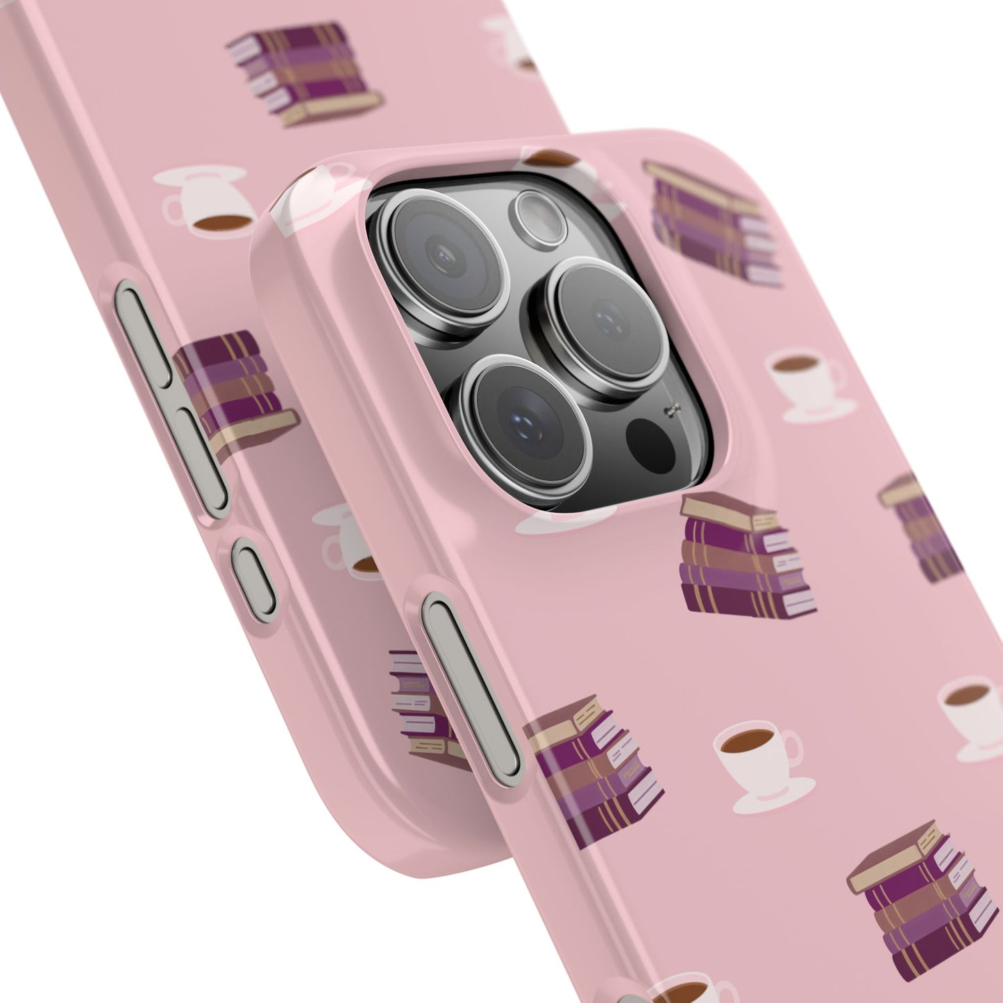 Blush Books and Coffee Slim iPhone Case