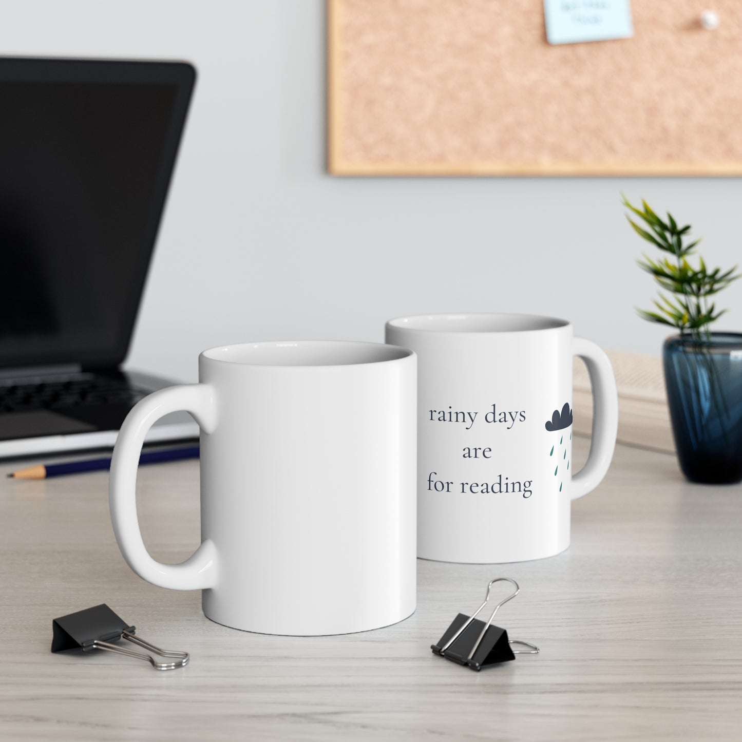 Rainy Days Are For Reading Mug - Cozy Book Lover Coffee Mug