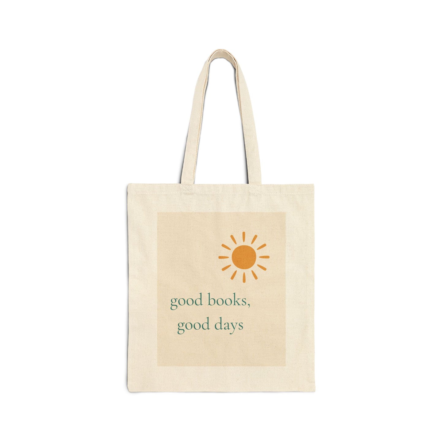 Good Books Good Days Tote Bag - Book Lover Canvas Tote