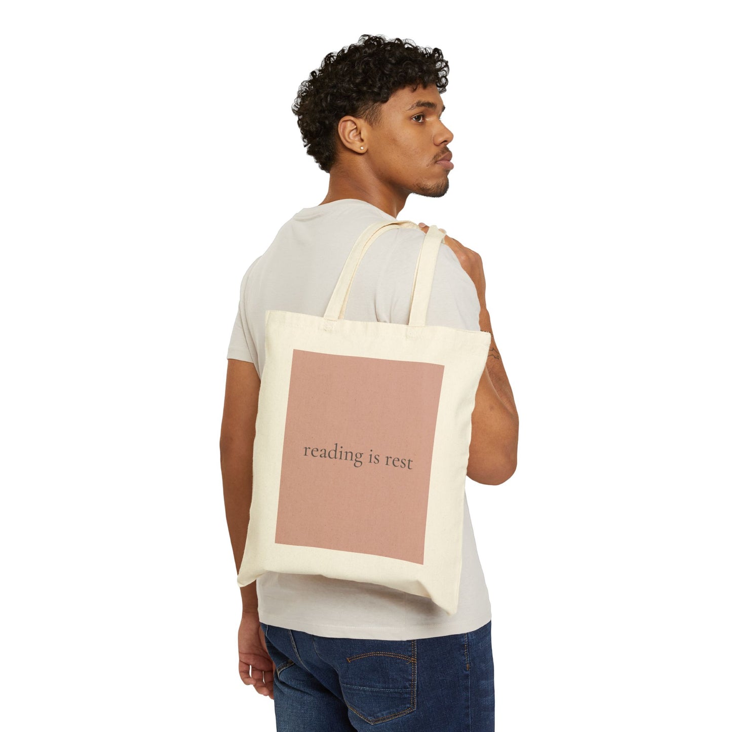 Reading is Rest Tote Bag - Cozy Book Lover Canvas Tote