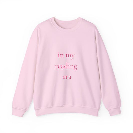 In My Reading Era Sweatshirt - Pink Book Lover Crewneck