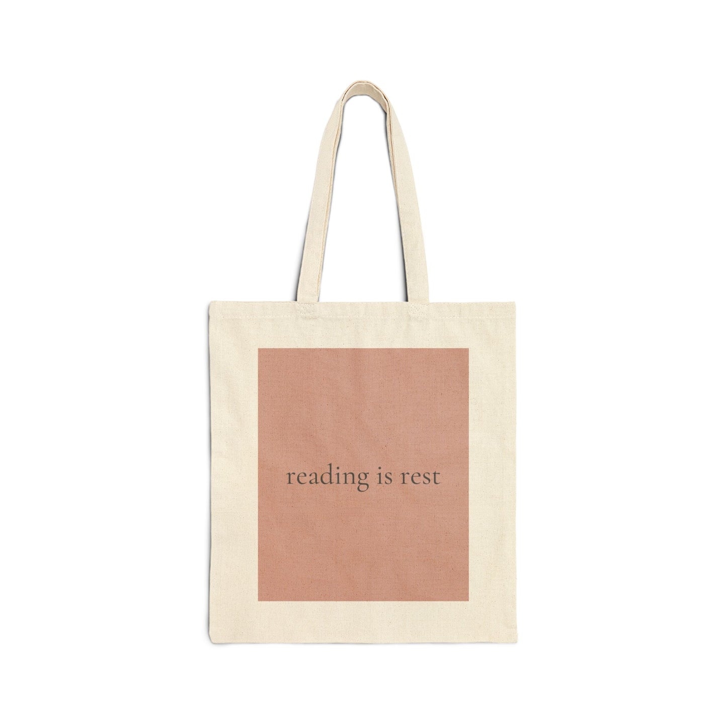 Reading is Rest Tote Bag - Cozy Book Lover Canvas Tote