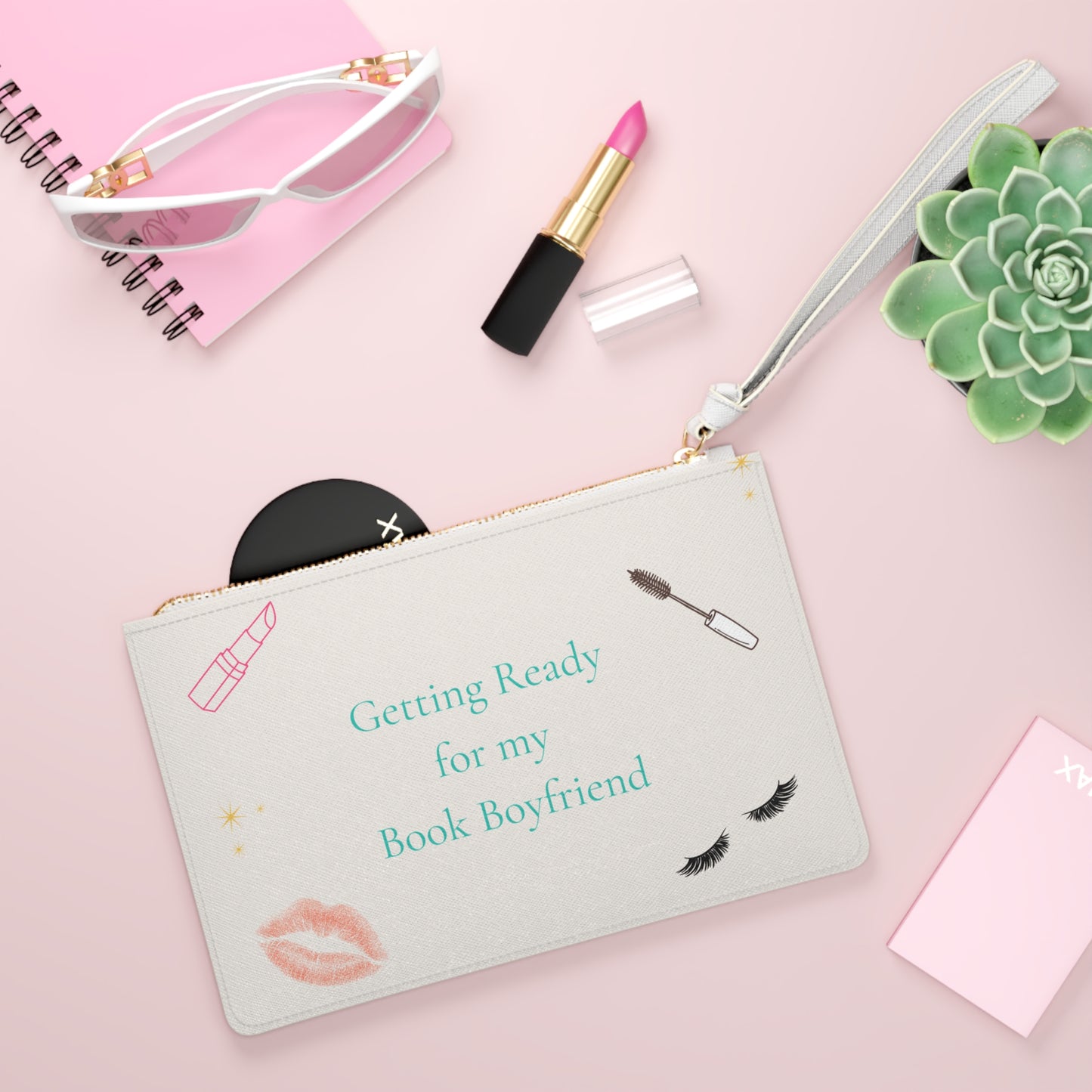 Book Boyfriend Makeup Bag - Romantasy Cosmetic Pouch
