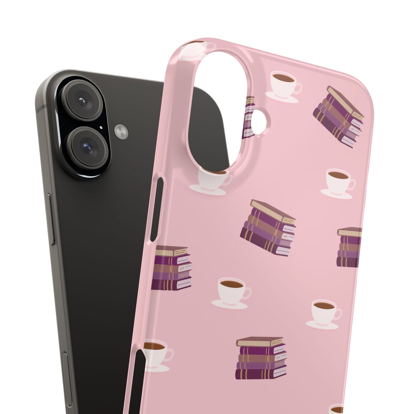 Blush Books and Coffee Slim iPhone Case
