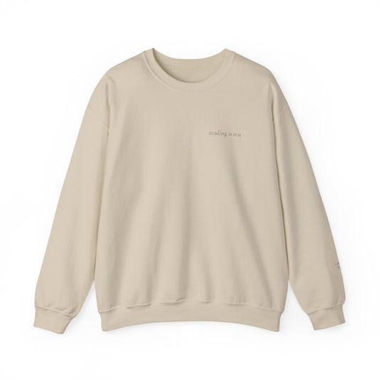 Reading is Rest Sweatshirt - Cozy Book Lover Crewneck
