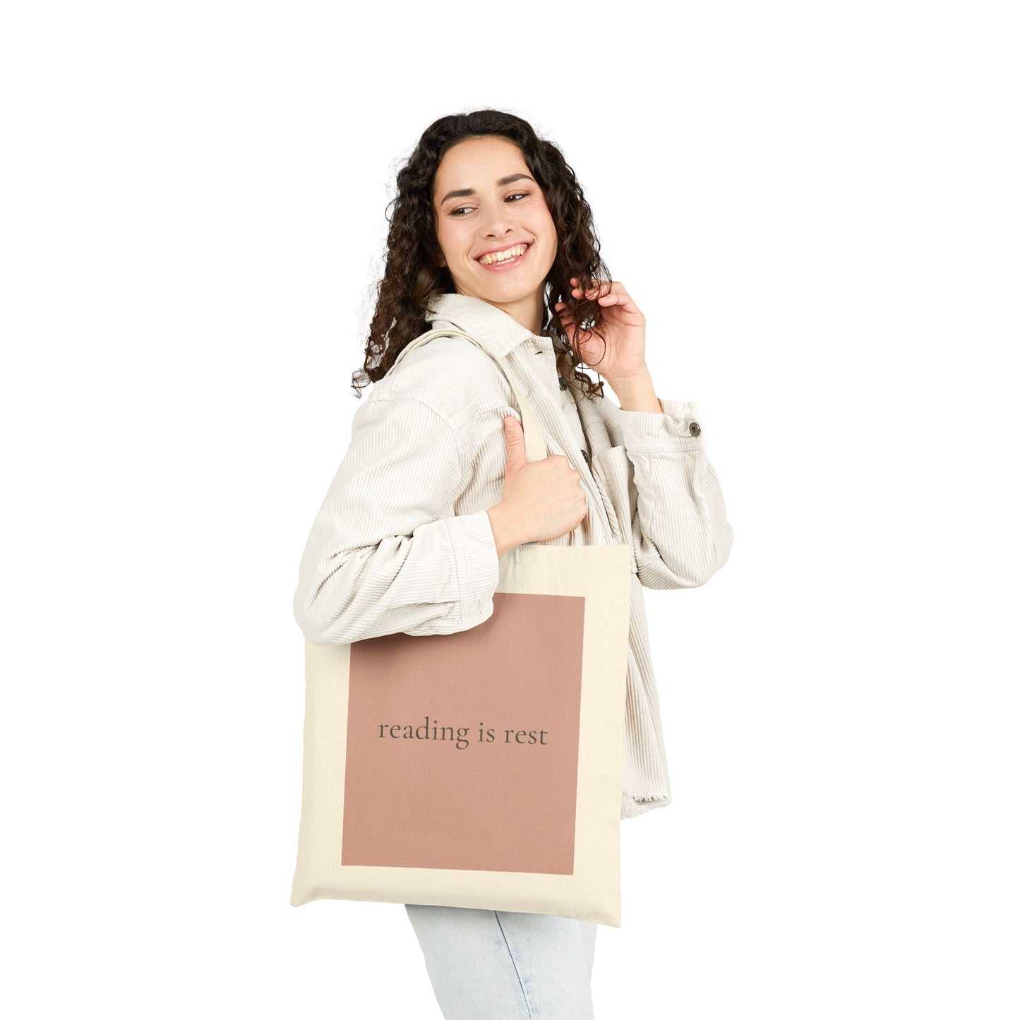 Reading is Rest Tote Bag - Cozy Book Lover Canvas Tote