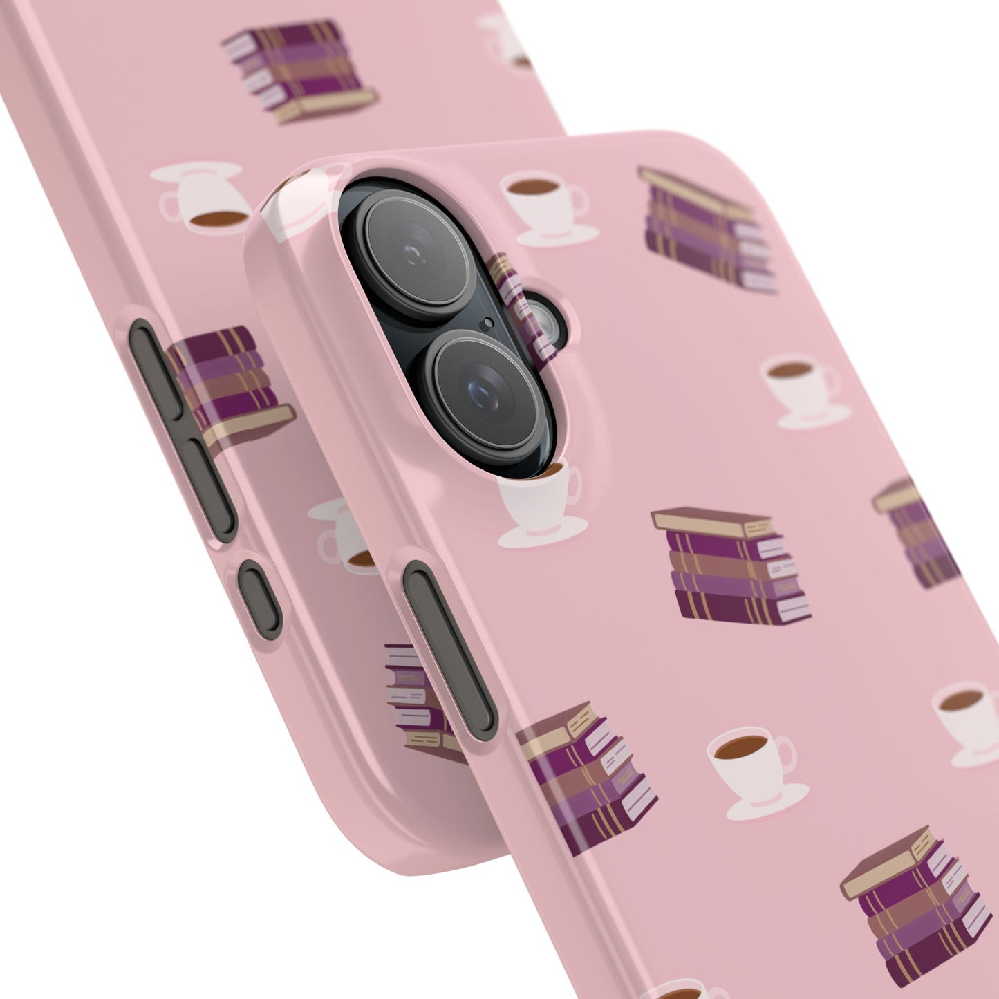 Blush Books and Coffee Slim iPhone Case