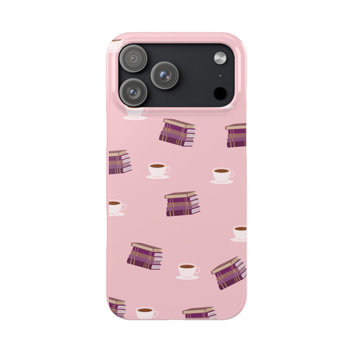 Blush Books and Coffee Slim iPhone Case