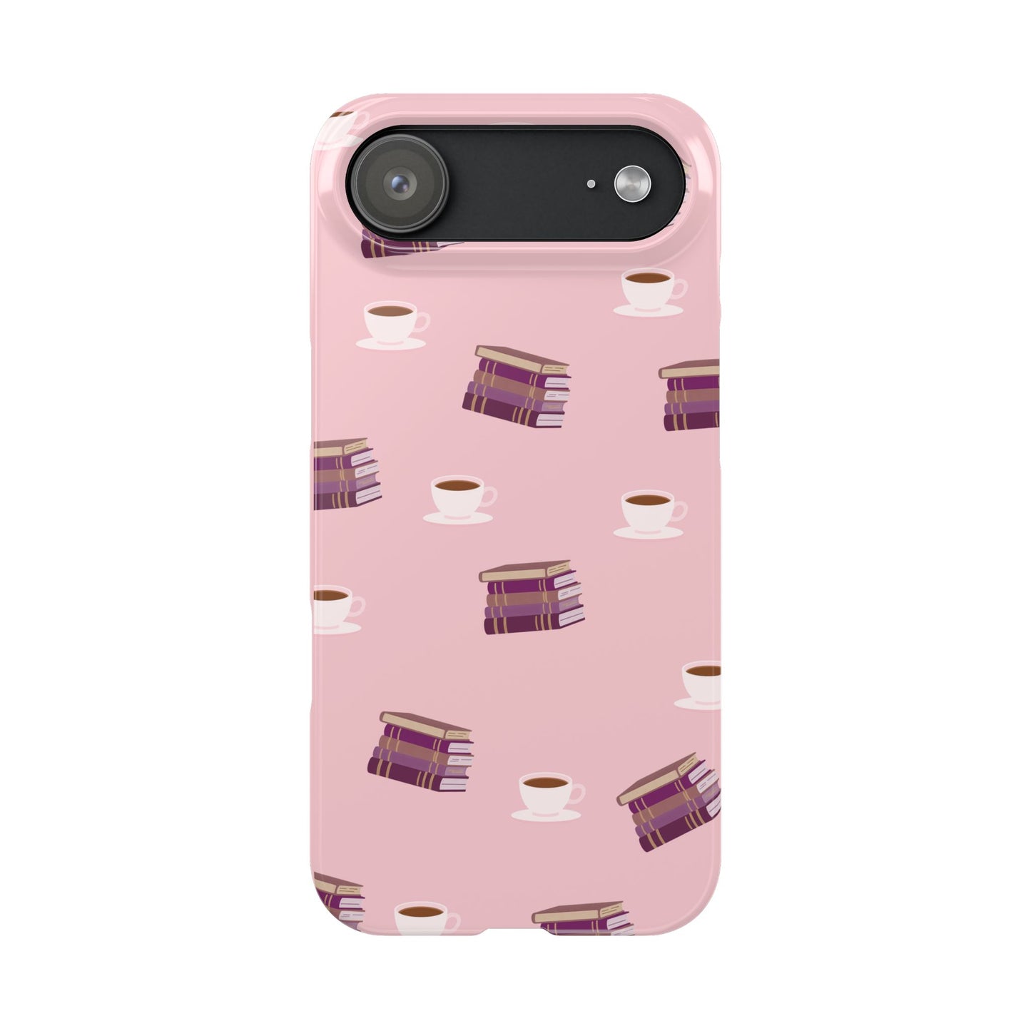 Blush Books and Coffee Slim iPhone Case