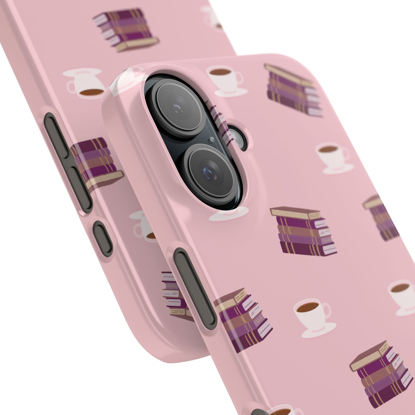 Blush Books and Coffee Slim iPhone Case