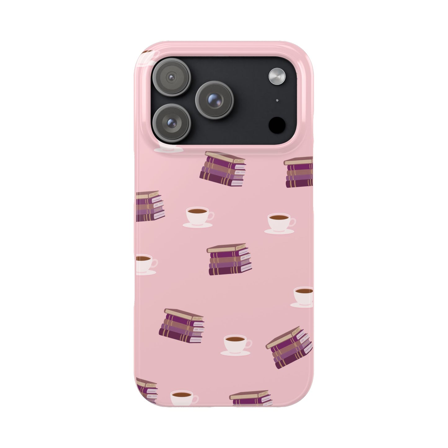 Blush Books and Coffee Slim iPhone Case