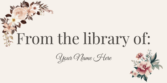 Cottagecore Bookplates Printable - Vintage Style Book Labels: Personal Library Stickers