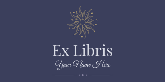 Celestial Bookplate Labels - Ex Libris Printable: Personalized Book Labels